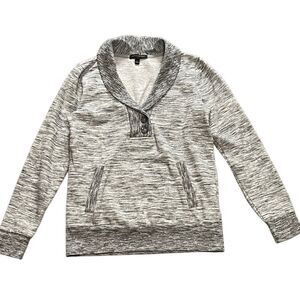 Banana Republic Gray Heathered Collared Sweater SMALL